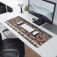 thumbnail image 2 of Long Mouse Pads for Desk,Brown Geometric and Bear Pattern Desk Mats on Top Of Desks, Desk Mouse Pad Extra Large with 3mm Non-Slip Base and Stitched Edge for Gaming,Office,Work,Home 31.5"x11.8", 2 of 6