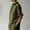 Army Green, variant on Womens Summer Short Sleeve Tops Trendy Cotton-Blend Ruffle Blouse, Casual Flutter Sleeve Top