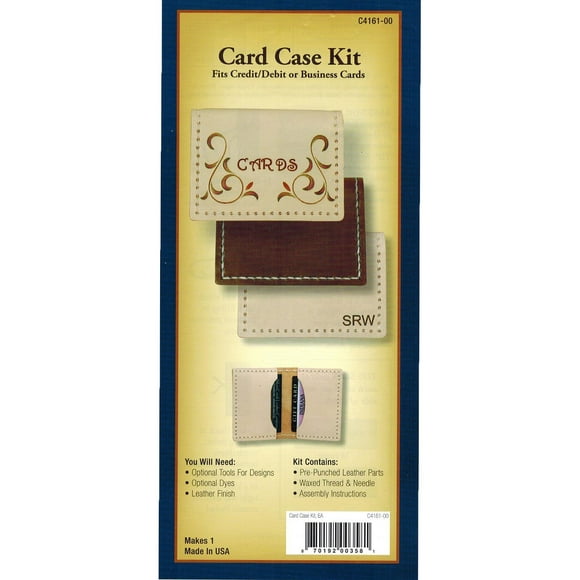 Realeather Crafts Kit de Cas de Carte en Cuir C4161-00 Kit de Cuir Pré-Poinçonné