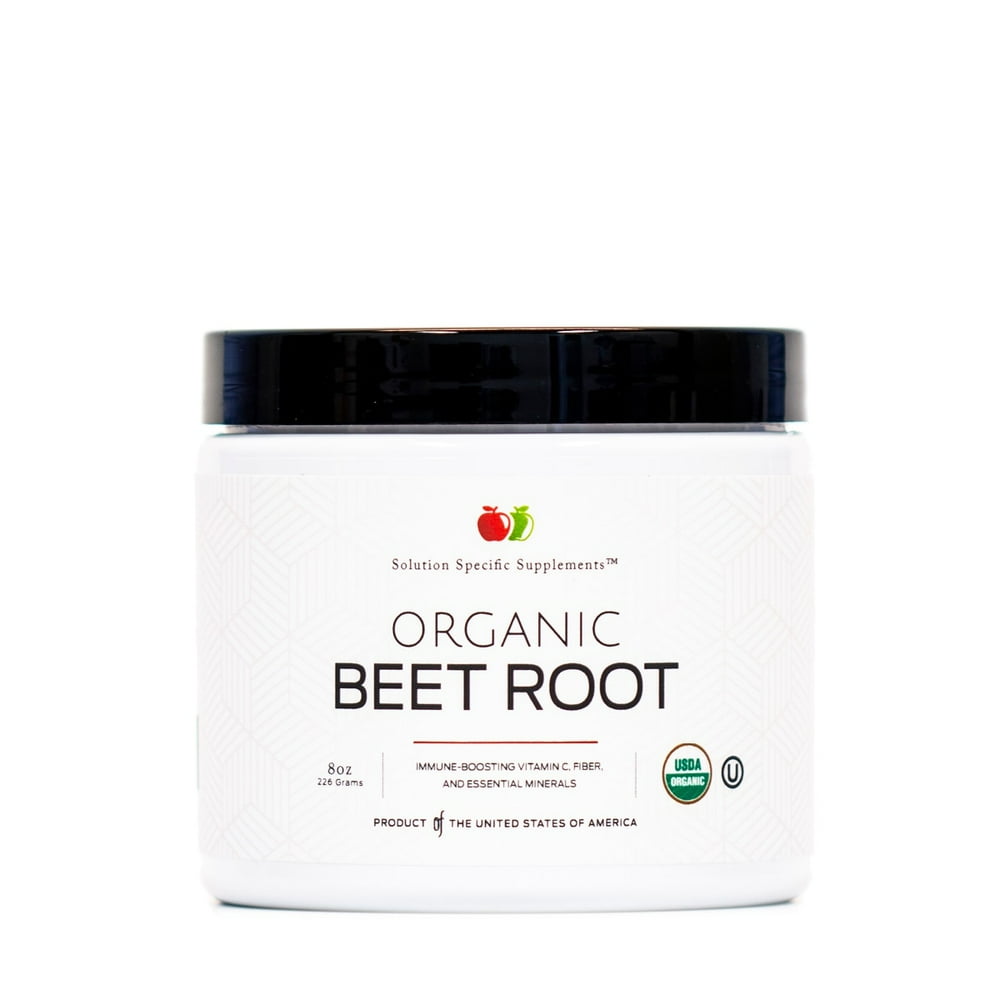 Pure organic beet root powder supplement, pure organic beetroot juice