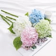 thumbnail image 7 of Goodw7 Faux Hydrangea Artificial Silk Flower with Lifelike Green Leaves and Layered Petals for Home Wedding Decor Floristry Bouquets, 7 of 7
