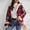 Watermelon Red plus size hooded fleece jacket a1, variant on thefmos Women Fall Winter Long Sleeve Plaid Plus Size Coat Hooded Fleece Outwear Warm Casual Jacket Winter Vacation Travel Clothes, Rose Gold M