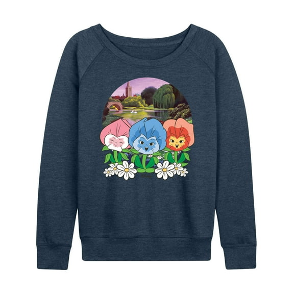 Disney - Alice in Wonderland - Flower Row - Women's Lightweight French Terry Long Sleeve Shirt