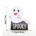 thumbnail image 5 of Halloween Decorations Saving! 3 Pack Ghost Halloween Tabletop Signs, Spooky Ghost Blocks with Witch Hat Spider Bat Print, Mini Tray Decor for Fall Holiday Indoor Party Ornament, 5 of 8