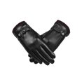 thumbnail image 2 of Jumpingount 1 par de guantes de ciclismo de cuero a prueba de viento impermeable pantalla táctil deportes al aire libre cálido montar en bicicleta Camping guantes y mitones Marrón oscuro Jumpingount AP013018-02, 2 of 6