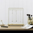 thumbnail image 4 of MyGift Modern Brass-Tone Metal Necklace Jewelry Organizer with 20 Hooks, 4 of 6