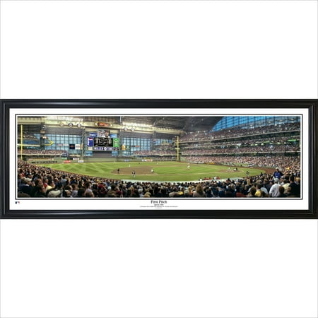 Milwaukee Brewers 39'' x 13.5'' First Pitch Standard Framed Panorama