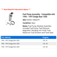 thumbnail image 2 of Fuel Pump Assembly - Compatible with 1996 - 1997 Dodge Ram 1500, 2 of 2
