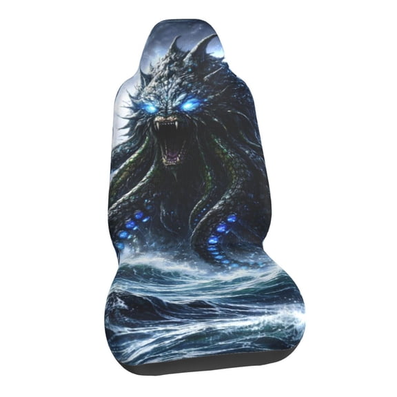 Dark Sea Monster Car Seat Covers Stretch Car Seat Protectors Universal Fit