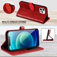 thumbnail image 6 of Wallet Case for iPhone 16 Pro Max Case Women Leather Flip with Wrist Strap Magnetic with Card Holder Adjustable Stand Protective Case for iPhone 16 Pro Max 6.9 inch Life Tree Red, 6 of 14