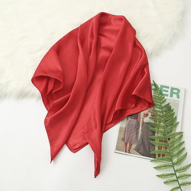 35 Inch Satin Head Scarves Large Square Scarves Silky Head Scarf