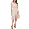 thumbnail image 2 of INSPIRE CHIC Robe pour Femme à Fleurs Manches Volantées Col en V Smockée à Volants Robes Décontractées Blanc Rose G, 2 of 6