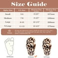 thumbnail image 7 of ELElax Women's Cross Band Slippers Fuzzy Soft House Slippers Plush Furry Warm Cozy Open Toe Fluffy Home Shoes Comfy Indoor Outdoor Slip On Breathable， Leopard, 7 of 7