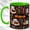 Green, variant on Bookshelf Ghost Coffee Mug, Cozy Library Mug, Ceramic 11 oz