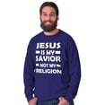 thumbnail image 5 of Jesus Is My Savior Not My Religion Long Sleeve TShirt Men Women Brisco Brands L, 5 of 6