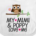 thumbnail image 4 of Inktastic Mimi and Poppy Love Me Grandchild Owl Girls Baby Bib, 4 of 4