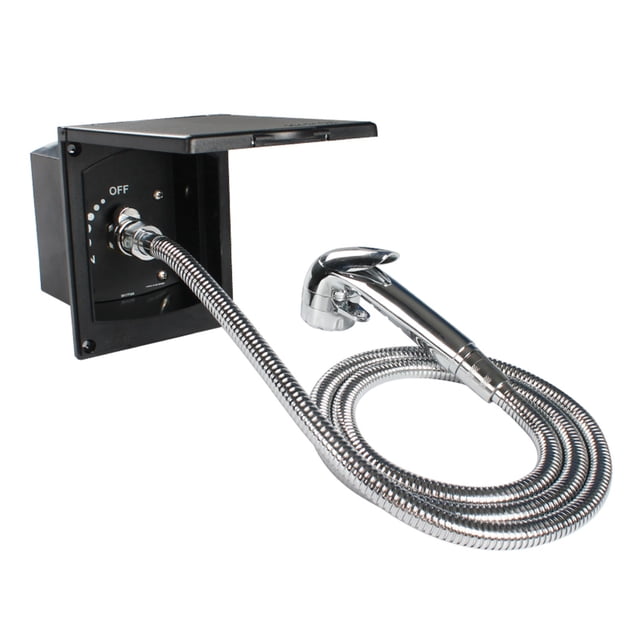 Black Exterior Shower Box Kit For Caravan RV Boat Motorhome ,Variety of Features