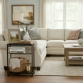thumbnail image 3 of Small Side Table for Small Spaces - Slim End Table with Magazine Holder - 2 in 1 Design Narrow End Table Living Room - Skinny Bedside Table Nightstand Bedroom Thin Side Table, Black, 3 of 9