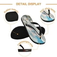 thumbnail image 3 of YAZAOOSummer Flip Flops Creatively White Cat in Daisies Field Simple Beach Sandals, 3 of 8
