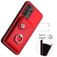 thumbnail image 4 of TECH CIRCLE For Galaxy A13 5G Wallet Case with Card Holder,360°Rotation Finger Ring Holder Kickstand Protective RFID Blocking PU Leather Flip Cover for Samsung Galaxy A13 5G 6.5" 2021,Red, 4 of 7