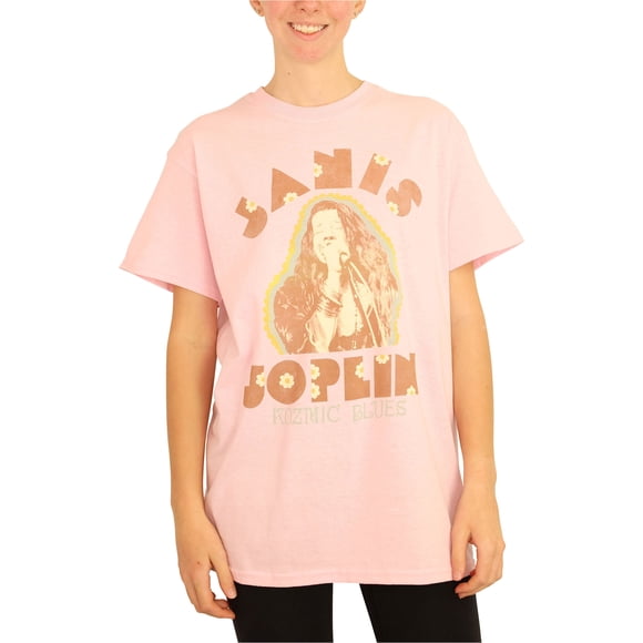 Junk Food - Camiseta gráfica para mujer Janis Joplin Kozmic Blues, rosa, pequeña