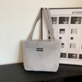 thumbnail image 3 of Bolsa tote con letras Casual Otoño Invierno Tote de piel sintética suave para fiesta (gris) Likrtyny Para Estrenar, 3 of 9
