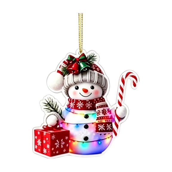 YingYouFu 10PC Cute Snowman Christmas Tree Ornaments Decorations, Xmas Hanging Decoration, Unique Indoor Outdoor for Xmas Tree Home Windows Or Wreath Decor