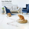 thumbnail image 2 of Juguete para gatos, pelota blanca con luz LED, rotación automática de 360 grados y carga USB, juguete interactivo para gatos, perros y gatitos., 2 of 5