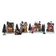 thumbnail image 2 of Christmas Village Sets 12 Pcs LED Lighted Houses with Figurines, Resin Winter Village Display for Christmas Town Scene Desktop Table Indoor Room Decorations, 2 of 9