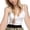 White, variant on MDUKONU Women's V Neck Lace Sleeveless Tank Top Slim Fit Built in Chest Support Comfortable Casual Wear Size: One Size Pink