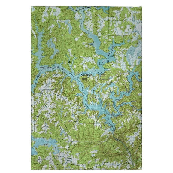Betsy Drake Interiors Lewis Smith Lake, AL Nautical Map Guest Towel