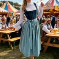thumbnail image 5 of Meichang German Dirndl Dress for Women Lace Long Sleeve Oktoberfest Costumes Dress Up Outfits Carnival Festival Traditional Bavarian Outfits, 5 of 9