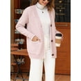 thumbnail image 3 of Charmo Color Blocked Cardigan Sweaters for Womens Long Sleeve Button Lightweight Sweater with Pockets, 3 of 7