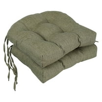 Blazing Needles 16-inch Premium Olefin Tufted Outdoor Chair Cushions (Set of 2)