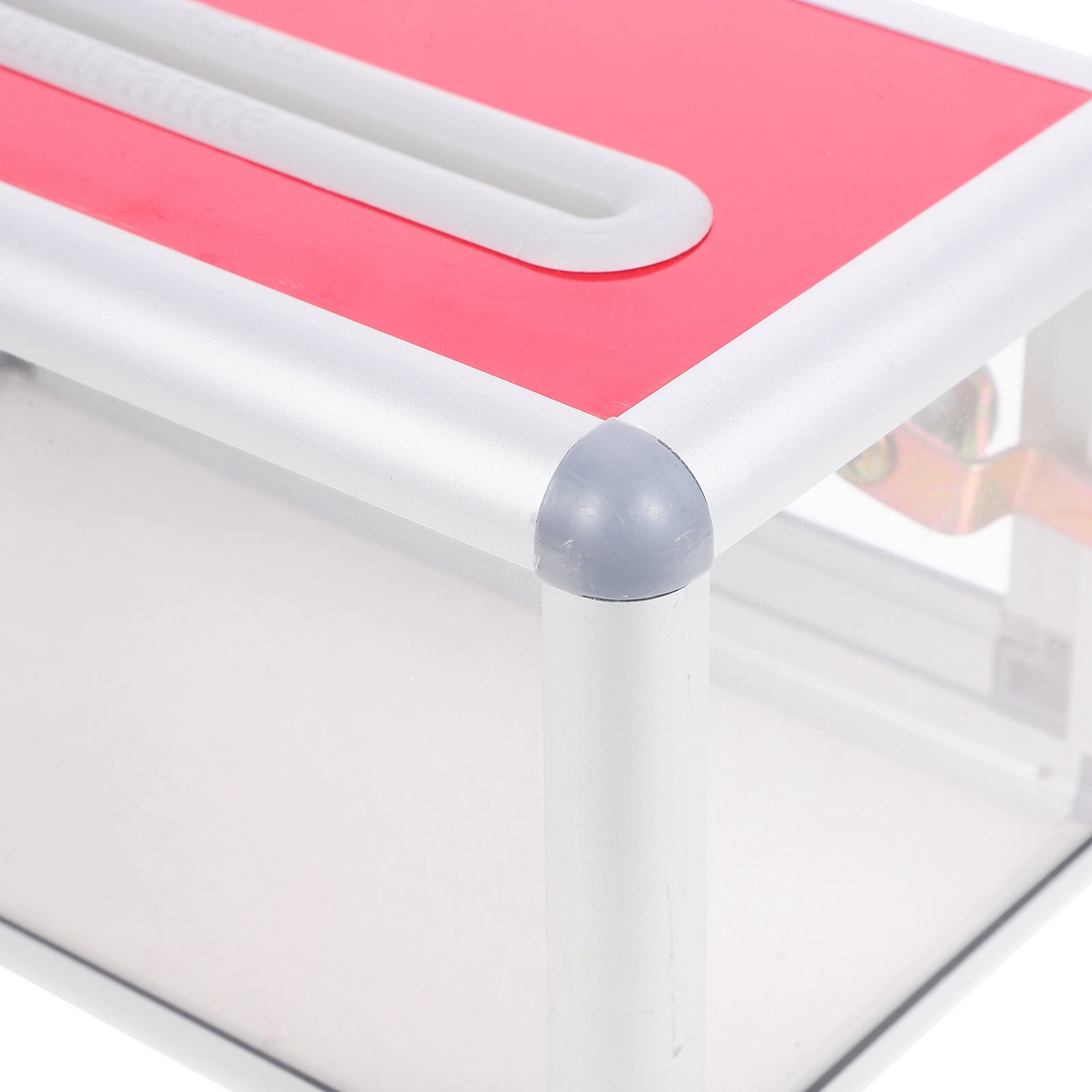 AURARMLET Portable Transparent Business Card Holder with Lock, Aluminum Alloy Desktop Organizer for Office and Home Use