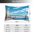 thumbnail image 2 of Salouo Urban Riverside Clock Tower Pattern Pillow Cases,1PC Pillow Covers with Envelope Closure Decorative Pillow Case for Bed Couch,Pillows Not Included-14"x20", 2 of 6