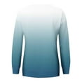 thumbnail image 5 of Scyoekwg Womens Sweatshirt Lightweight Dressy Blouse Comfy Long Sleeve Tops Round Neck Sweatshirt Casual Gradient Color Graphic Tee Loose Pullover (Navy,M), 5 of 6