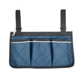 thumbnail image 1 of Bolsa lateral para silla de ruedas, apoyabrazos reflectante, bolsa lateral para colgar, organizador de almacenamiento portátil, azul oscuro Scienceny  HA003792-04, 1 of 7