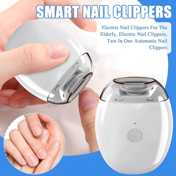 EXLEAF 2026 New Automatic Electric Nail Clipper for Seniors and Adults,Cordless Smart Nail Trimmer with Safety Guard and Led Light for Fingernails,Toenails,Home Use,Travel,Elderly Care