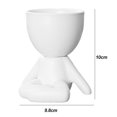 thumbnail image 3 of YAOMOBB Indoor Plant Decoration Pot Creative Craft Desktop Vase Container Small Figure Potted Plant Pot Mini Human Shaped Ceramic Flower Pot, 3 of 6