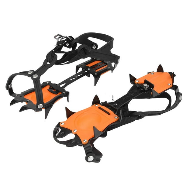 Crampones De Escalada, Crampones De Nieve, Resistencia Al Frío Negro + Naranja + Amarillo Acero Al Manganeso 10 Dientes Botas De Senderismo Para Deportes Al Aire Libre Calzado ANGGREK Otros