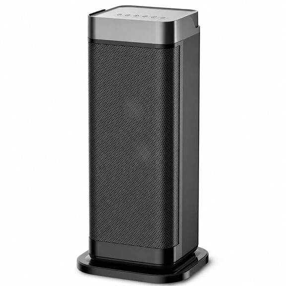 1500W PTC Ceramic Space Heater, Portable Electric Heater with 750W/1500W Heat Settings, Overheat Protection and Tip-Over Switch