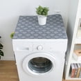 thumbnail image 3 of 2 Pack 55 x 130cm /22 Pieds x 51 Pieds Housse Géométrique pour Réfrigérateur Machine à Laver, Housse Multi-Usage en Coton Lin pour Micro-Ondes, avec Poche de Rangement, 3 of 5