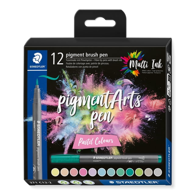 Set de 12 Marcadores Pincel STAEDTLER Pigment Arts Colores Pastel