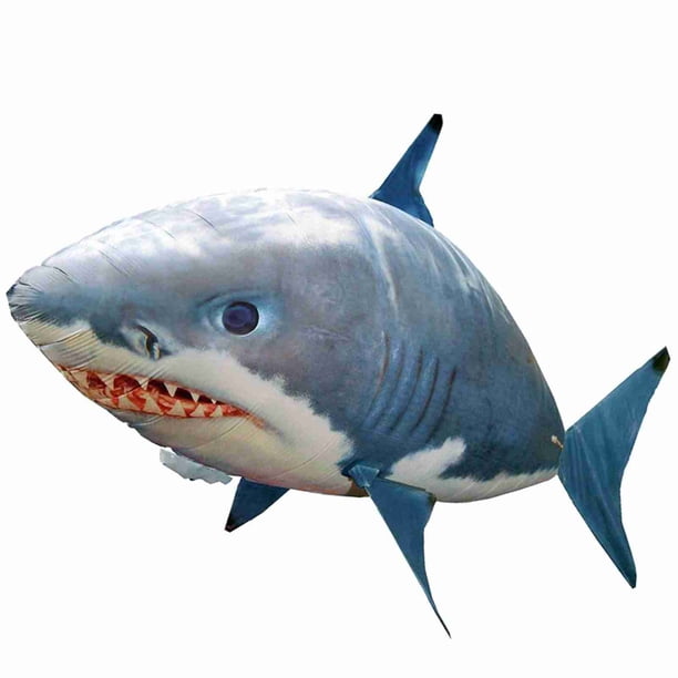 RC Shark Juguete Volador A Control Remoto Globo Inflable Tiburón Payaso Para Niños Juego En Interiores Con Alcance De Hasta 40 Pies Material De Nylon Duradero 57 Pulgadas De