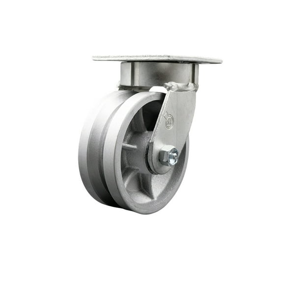 5 Inch Kingpinless V Groove Semi Steel Wheel Swivel Top Plate Caster SCC