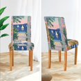 thumbnail image 3 of Yayeee 2 Pack Dining Chair Covers Stretch Parson Chairs Slipcovers Seat Protector, Colorful Seaside, 3 of 6