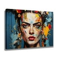 thumbnail image 2 of Abstract Artwork Close-Up Of a Woman's Face Poster Decorative Painting Canvas Wall Art Living Room Posters Bedroom Painting,Frame-style,20x30inch(50x75cm), 2 of 8