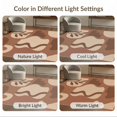 thumbnail image 6 of ODIKA 5'x7' Warm Earthy Browns Abstract Geometric Washable Area Rug Elegant Minimalist Shapes for Modern Decor for Small Living Room, Bedroom, Easy Care, Non-Shedding, Pet Friendly, 6 of 6