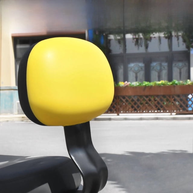 Universal Yellow Rear Seat Backrest with Bottle Holder for Electric Bikes, Scooters, and Bicycles – Compatible with Xiaojinguo Models, High-Quality Durable Material, Easy Installation, Comfortable